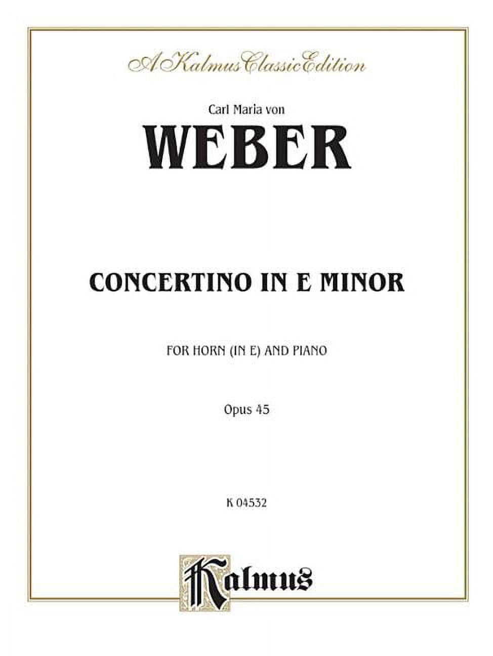 Kalmus Edition: Concertino in E Minor, Op. 45 (Orch.): Part(s) (Paperback)