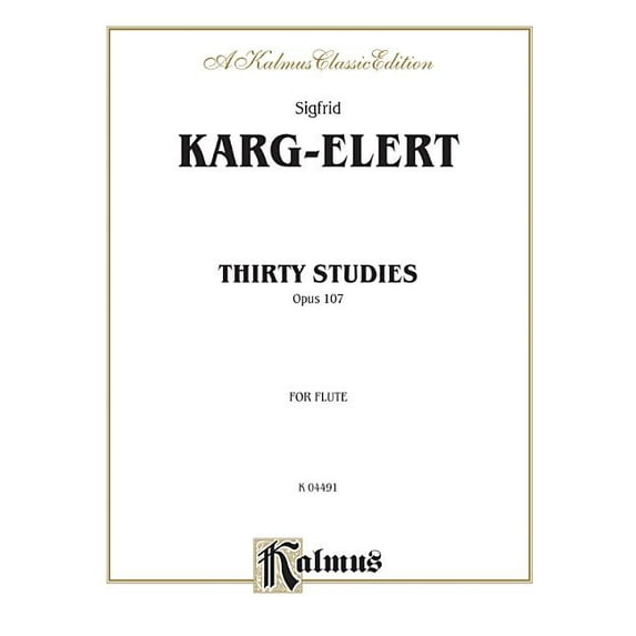 Kalmus Edition: Thirty Studies Op.107 (Paperback)