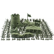 Kaloaede 100Pcs Army Men Action Figures - Army Men Toy Set, Soldier Action Figures Army Play Set Tank Toys, Aircraft, Helicopter Toys, Pretend Play Army Toys for Boys