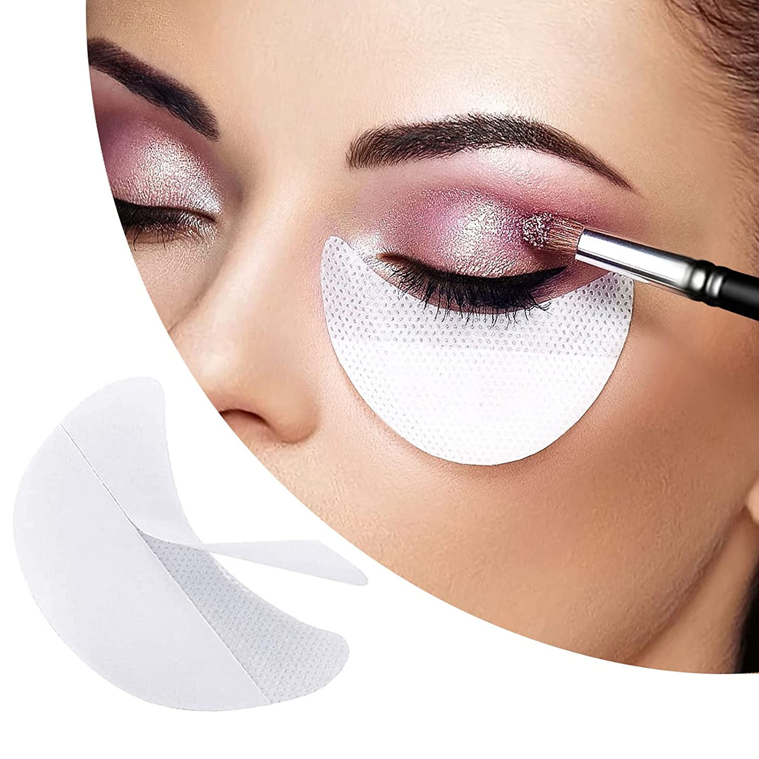 VOWAVO Eyeshadow Shields, 100PCS Eyeliner Stencils Makeup Tape Lash Tape  for Eyelash Extensions, Perming, Tinting, Lip Makeup - Lint Free Eyeshadow