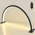 thumbnail image 1 of Kalolary 2.76" LED Adjustable Stepless Dimming Half Moon Desk Lamp, Black, 1 of 5