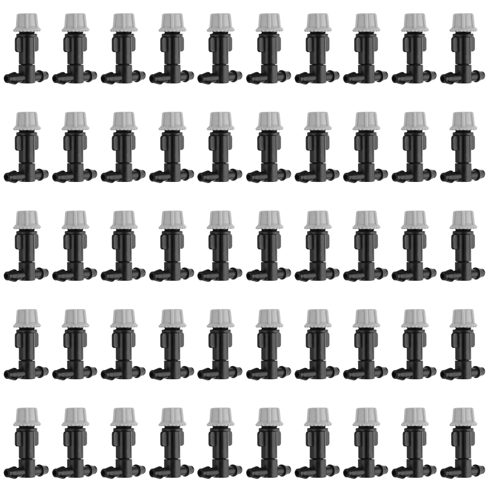 Kalolary 50 Pairs EC36 Misting Drippers Head, Sprinkler with Tee Joints