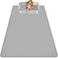 thumbnail image 1 of Kalolary Cat Litter Mat, Extra Large 40" x 28" Silicone Mat Litter Trapping Mat for Scatter Control, Soft on Kitty Paws, Easy to Clean (Gray), 1 of 7