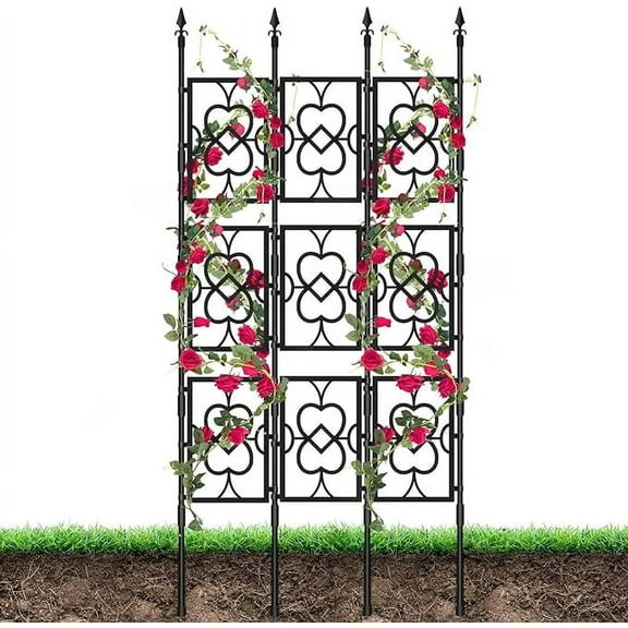 Kalolary 80" Garden Trellis for Climbing Plants – Rustproof Support Frame for Vines, Flowers, Vegetables & Potted Plants, Durable & Thickened Cucumber Trellis for Indoor & Outdoor Use