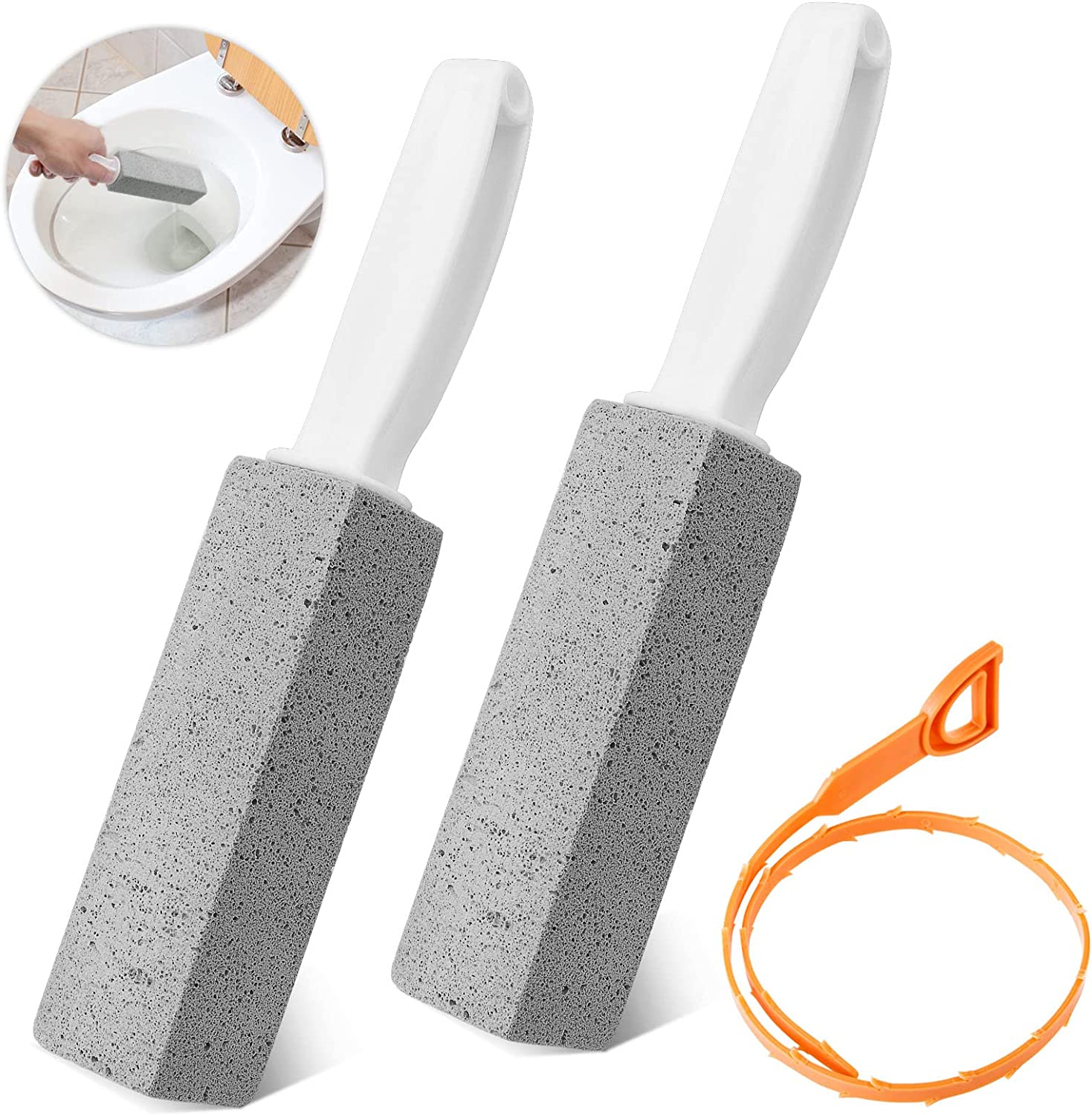 Kalolary Pumice Stone for Toilet Bowl Cleaning, Hard Water Toilet Bowl Ring and