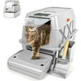 thumbnail image 1 of Kalolary Stainless Steel Cat Litter Box with Lid, Enclosed Removable Metal Litter Tray for Large Cat with High Sided Enclosure, Scoop, Pedal, Anti-Leakage, Non-Sticky, Easy Cleaning (Grey), 1 of 7