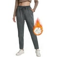 thumbnail image 1 of Kalolary Women's Sherpa Lined Sweatpants with Pockets Fleece Lined Joggers Pant Winter Warm Thick Bottoms Tracksuit for Casual, Gym and Jogging, 1 of 7