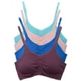 thumbnail image 2 of Kalon Women's 4-Pack Racerback Shelf Bra Camisole Base Layer Tanks 2 of 5