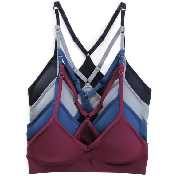 Kalon Women 4 Pack Racerback Sports Bra V Neck