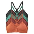 thumbnail image 1 of Kalon Women 4 Pack Racerback Sports Bra V Neck, 1 of 7