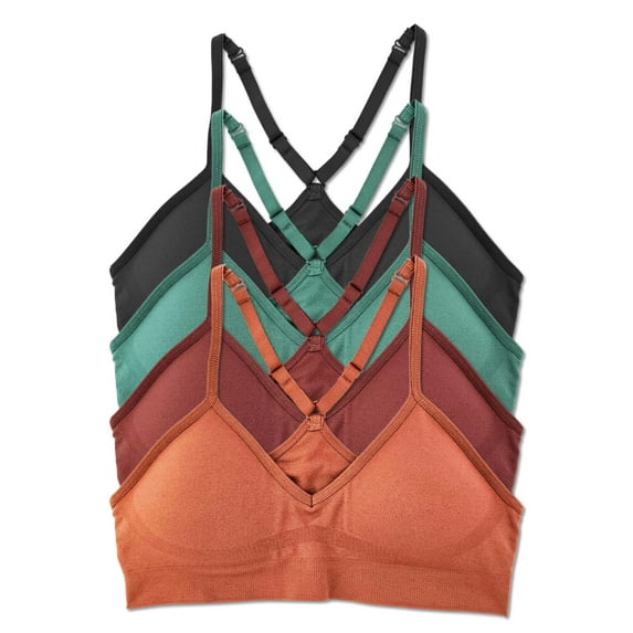 Kalon Women 4 Pack Racerback Sports Bra V Neck