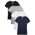 thumbnail image 1 of Kalon Women 4-Pack V-Neck T-Shirt Base Layer, 1 of 6