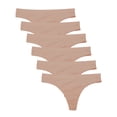 thumbnail image 1 of Kalon Women 6 Pack Seamless Nylon Spandex Thong Panties, 1 of 8