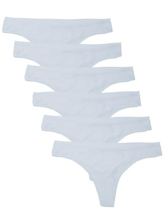 No Boundaries Women's Cotton Jersey Thongs, 5-Pack