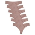 thumbnail image 1 of Kalon Women 6 Pack Seamless Nylon Spandex Thong Panties, 1 of 1
