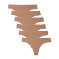 thumbnail image 1 of Kalon Women 6 Pack Seamless Nylon Spandex Thong Panties, 1 of 5