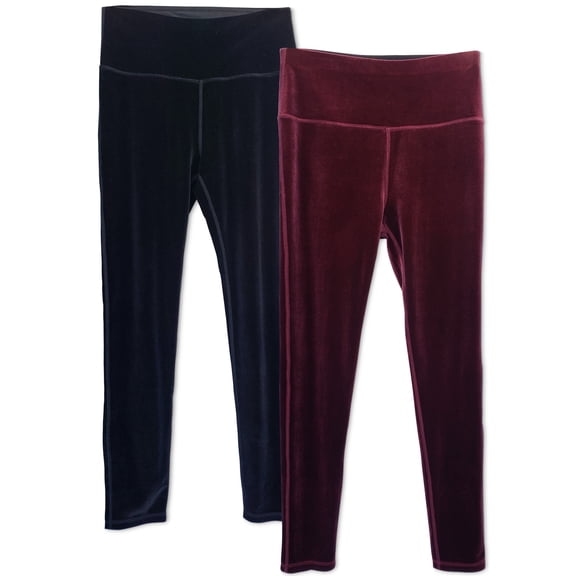 Kalon Women's 2-Pack High Waist Velvet Legging
