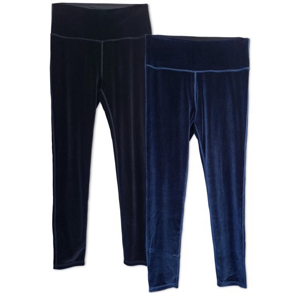 Kalon Women's 2-Pack High Waist Velvet Legging