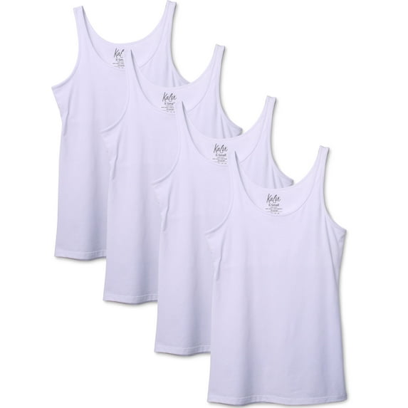 Kalon Women's 4-Pack Modern Shelf Bra Cami Base Layer