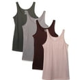 thumbnail image 1 of Kalon Women's 4-Pack Modern Shelf Bra Cami Base Layer, 1 of 6
