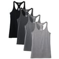 thumbnail image 1 of Kalon Women's 4-Pack Racerback Shelf Bra Camisole Base Layer, 1 of 6