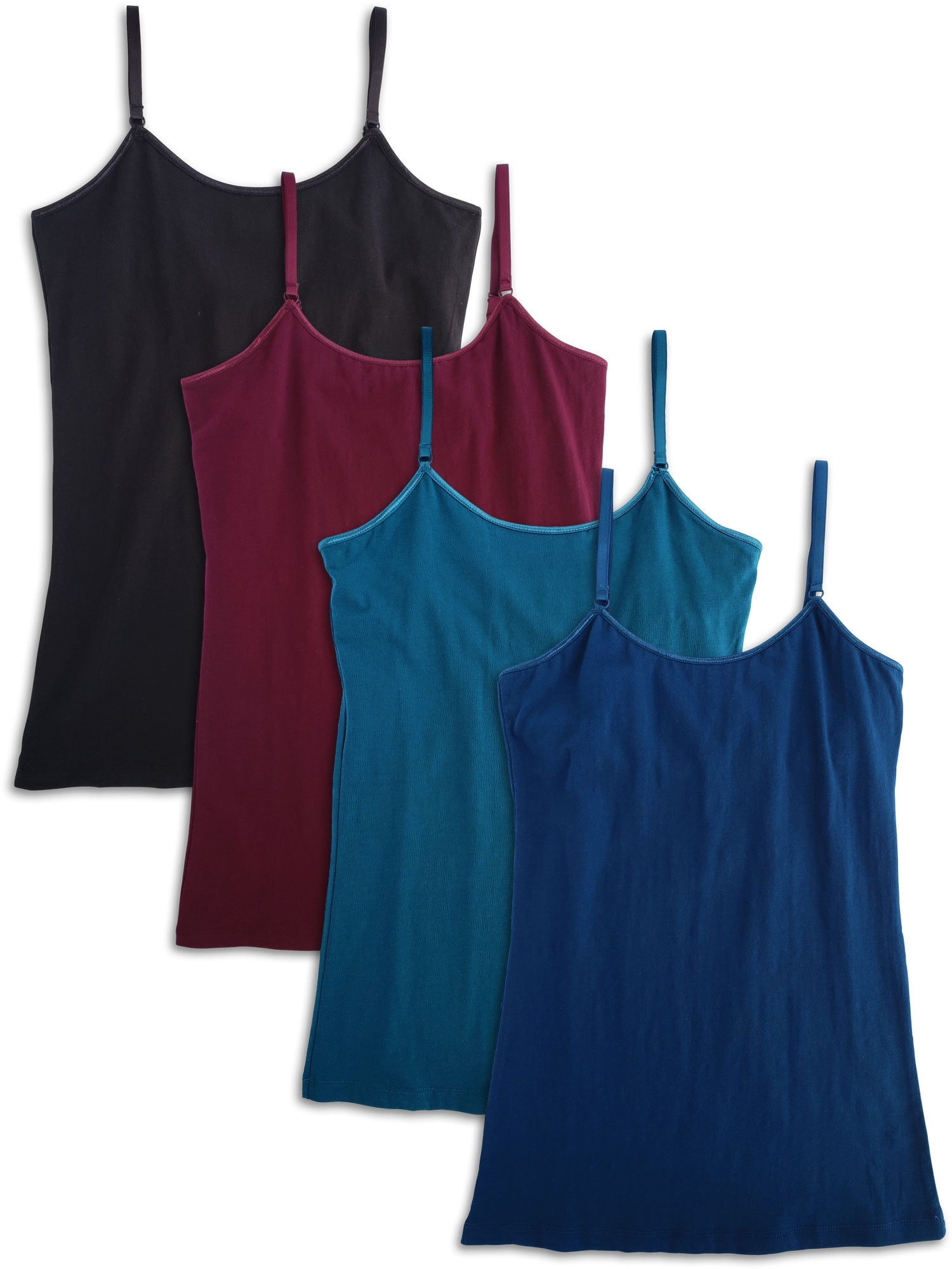 Kalon Women's 4-Pack Shelf Bra Camisole Cotton Spandex