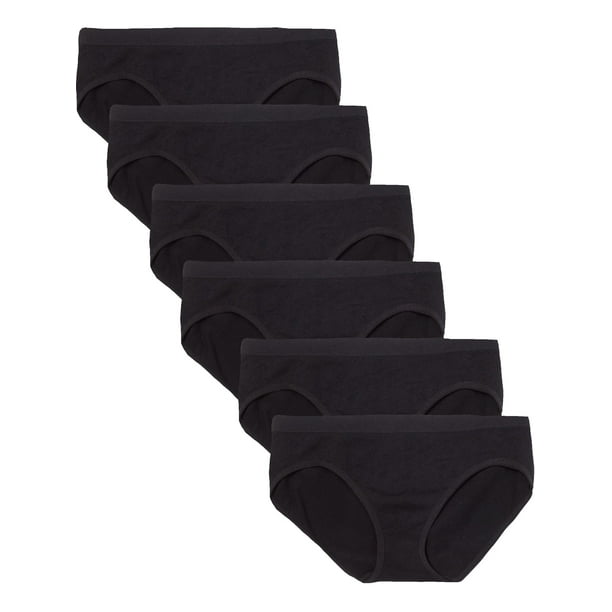 Kalon Women's 6 Pack Hipster Brief Nylon Spandex Underwear