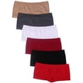thumbnail image 1 of Kalon Women's 6 Pack Nylon Spandex Boyshort Panties, 1 of 4