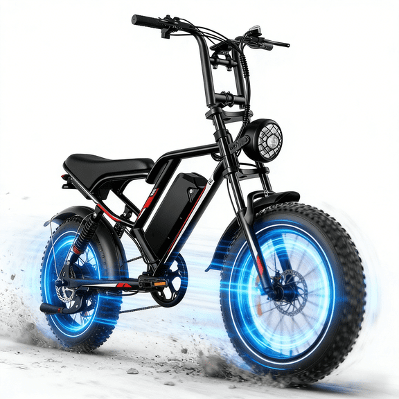 Fat Tire off Road Electric Dirt Bike for Adults 48V,Fastest 32mph,Long Range 50miles Removable Battery,Electric Mountain Bike 1500W,UL2849