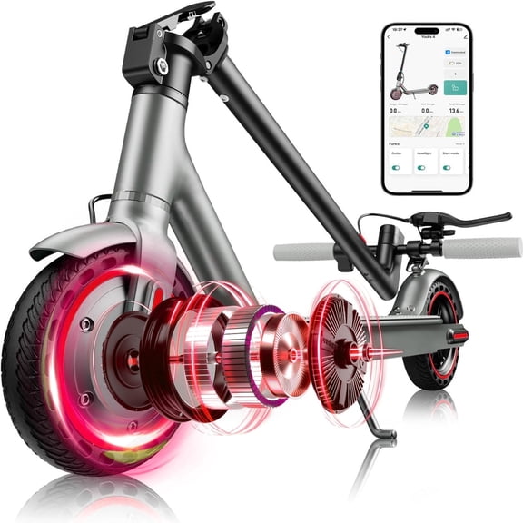 Electric Scooter for Adults,350W Motor E Scooter for Commuting,8.5" Solid Tires,up to 19MPH and 20 Miles Long Range