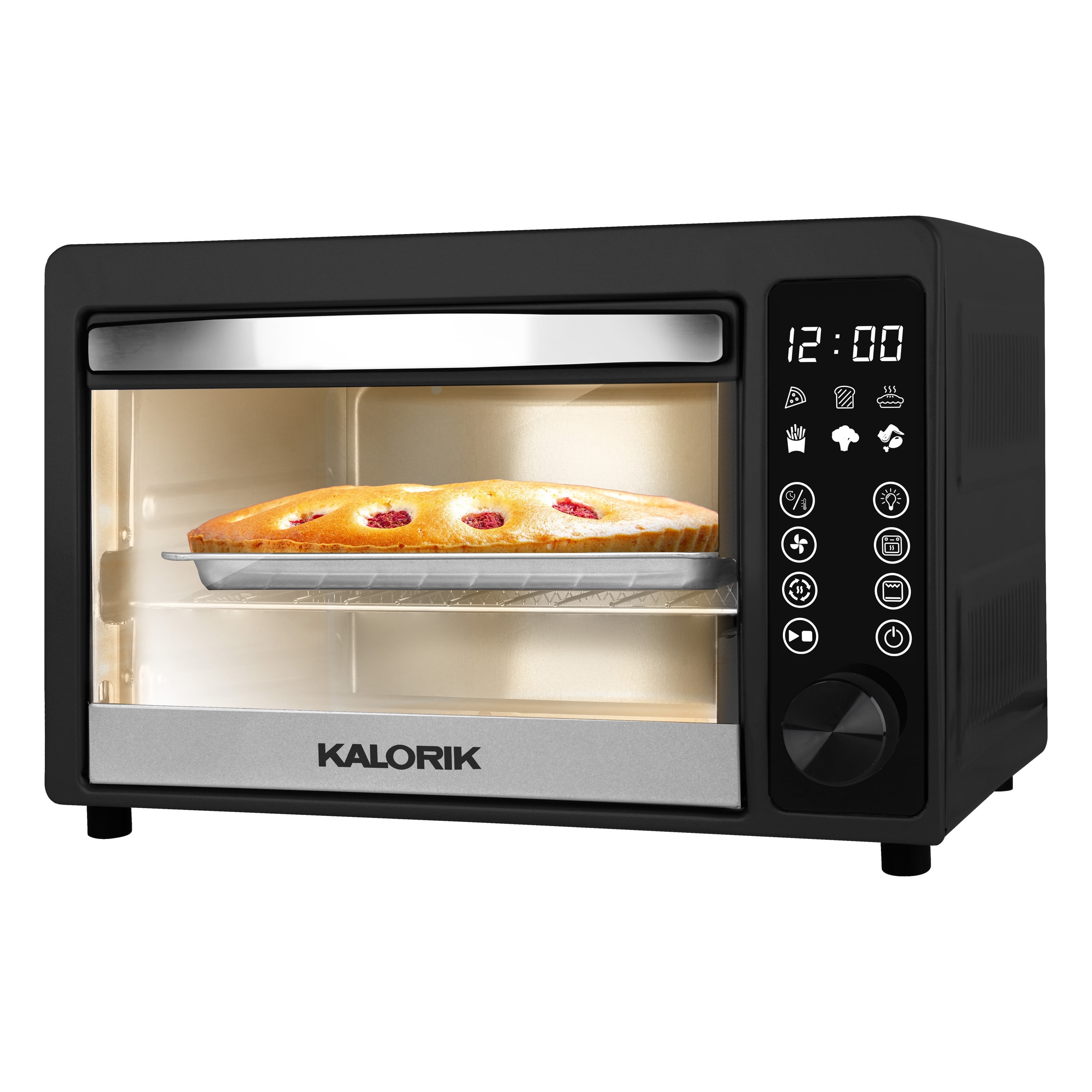 Kalorik 22-Quart Digital Touchscreen Air Fryer Toaster Oven, Black