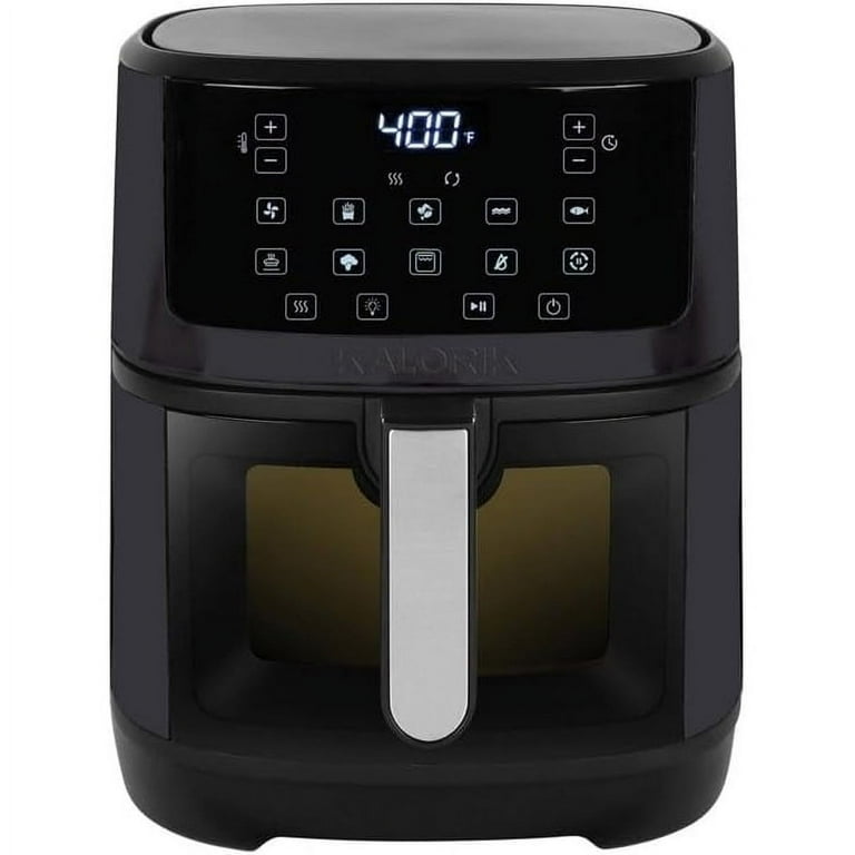Kalorik 7 Quart Touchscreen Air Fryer with Window in Black Steel FT 52324 BK