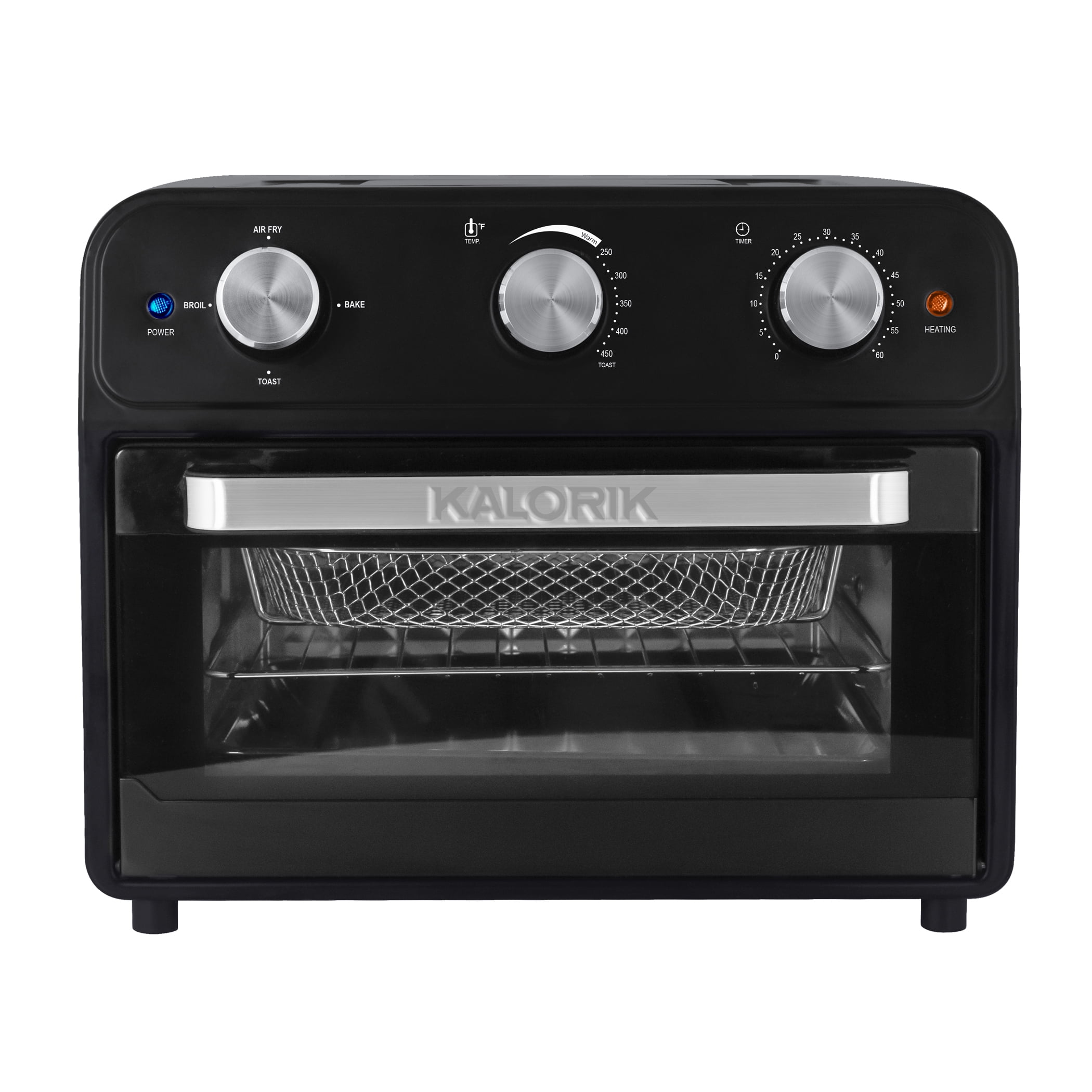 Simple Deluxe Toaster Oven Air Fryer Combo with Dehydrator-25L Large  Capacity-Matte Stainless-Black