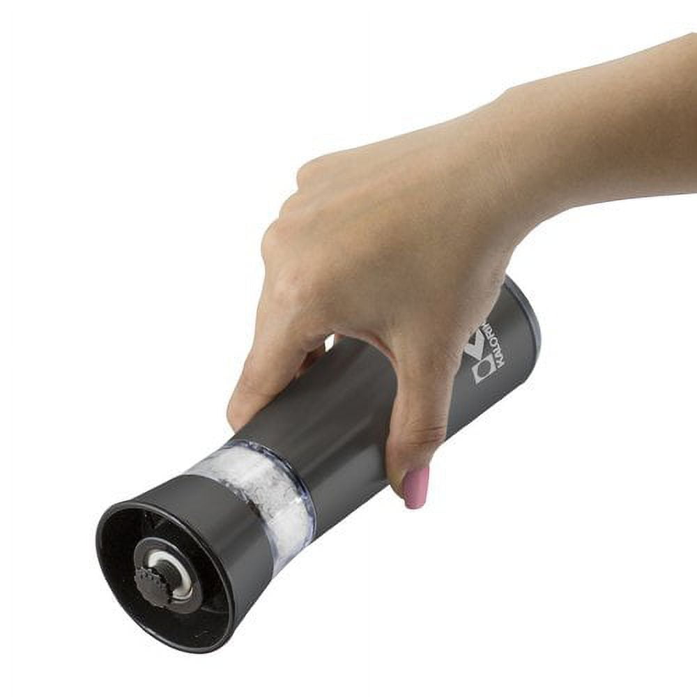 Kalorik Easygrind Electric Gravity Salt and Pepper Grinder Set Pewter