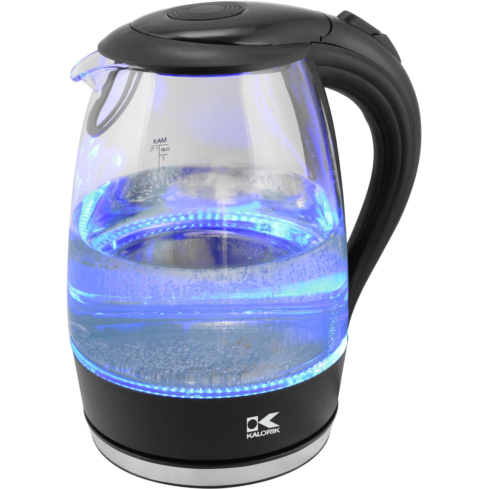 Kalorik 1.7L Stainless Steel Rapid Boil Electric Kettle with Blue