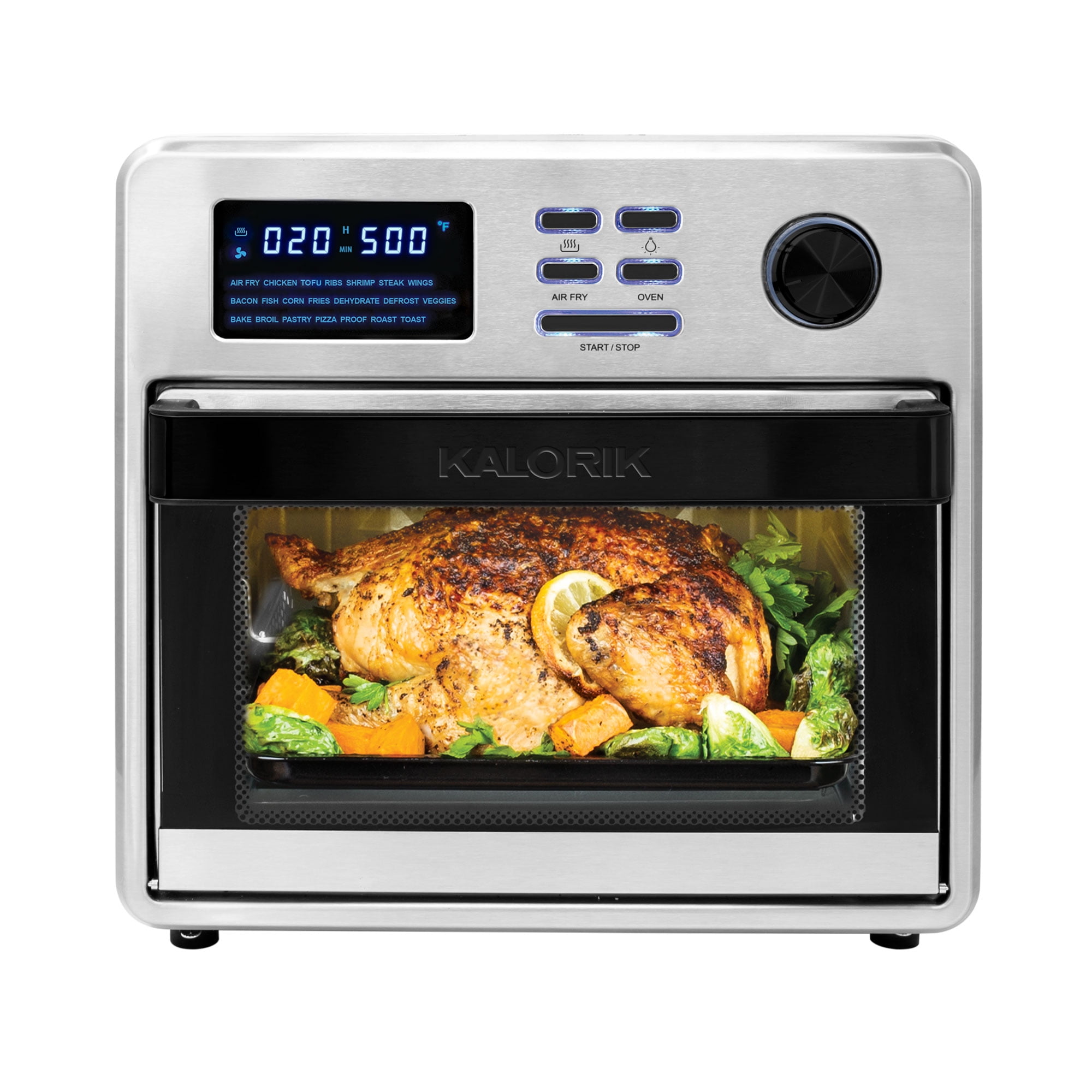 HOMCOM 12qt Air Fry Oven, 8 in 1 Countertop Oven Combo with Air Fry, Roast, Broil, Bake and Dehydrate, 1700W with Accessories and LED Display, Black