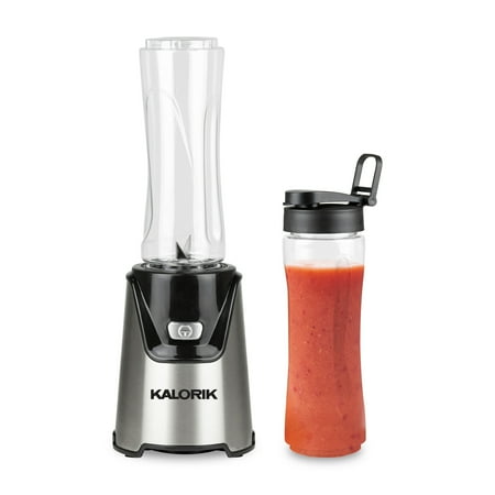 Kalorik - 20-Oz. Single Serve Blender with 2 Tritan Bottles - Stainless Steel