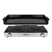 Kalorik® Pro Double Griddle and Cooktop, Stainless Steel