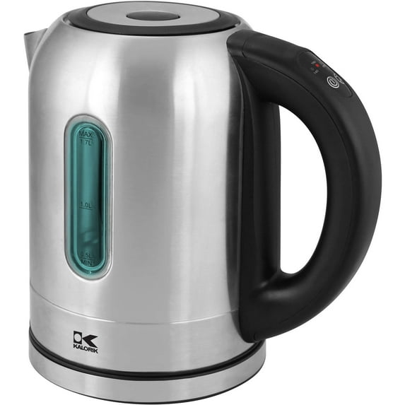 Kalorik Stainless Steel Digital Water Kettle with Color Changing LED Lights