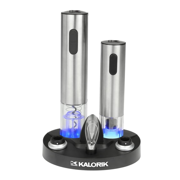 Kalorik Wine Lovers Set with Opener and Preserver, Stainless Steel