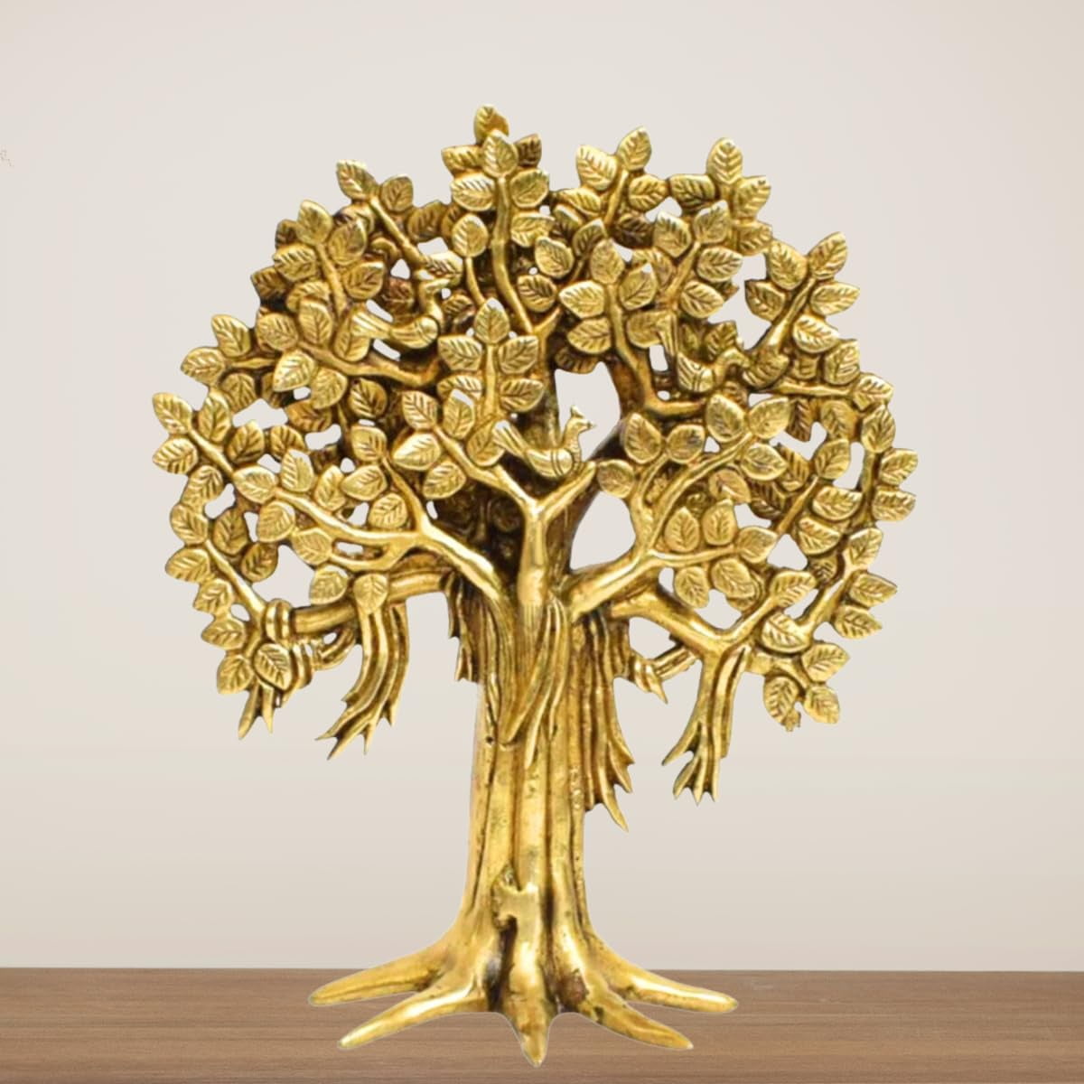 ARTVARKO Kalpavriksha - Decorazione decorativa tradizionale da appendere alla parete, in ottone, motivo: albero della vita, decorazione per casa e ufficio (48 x 55,9 cm