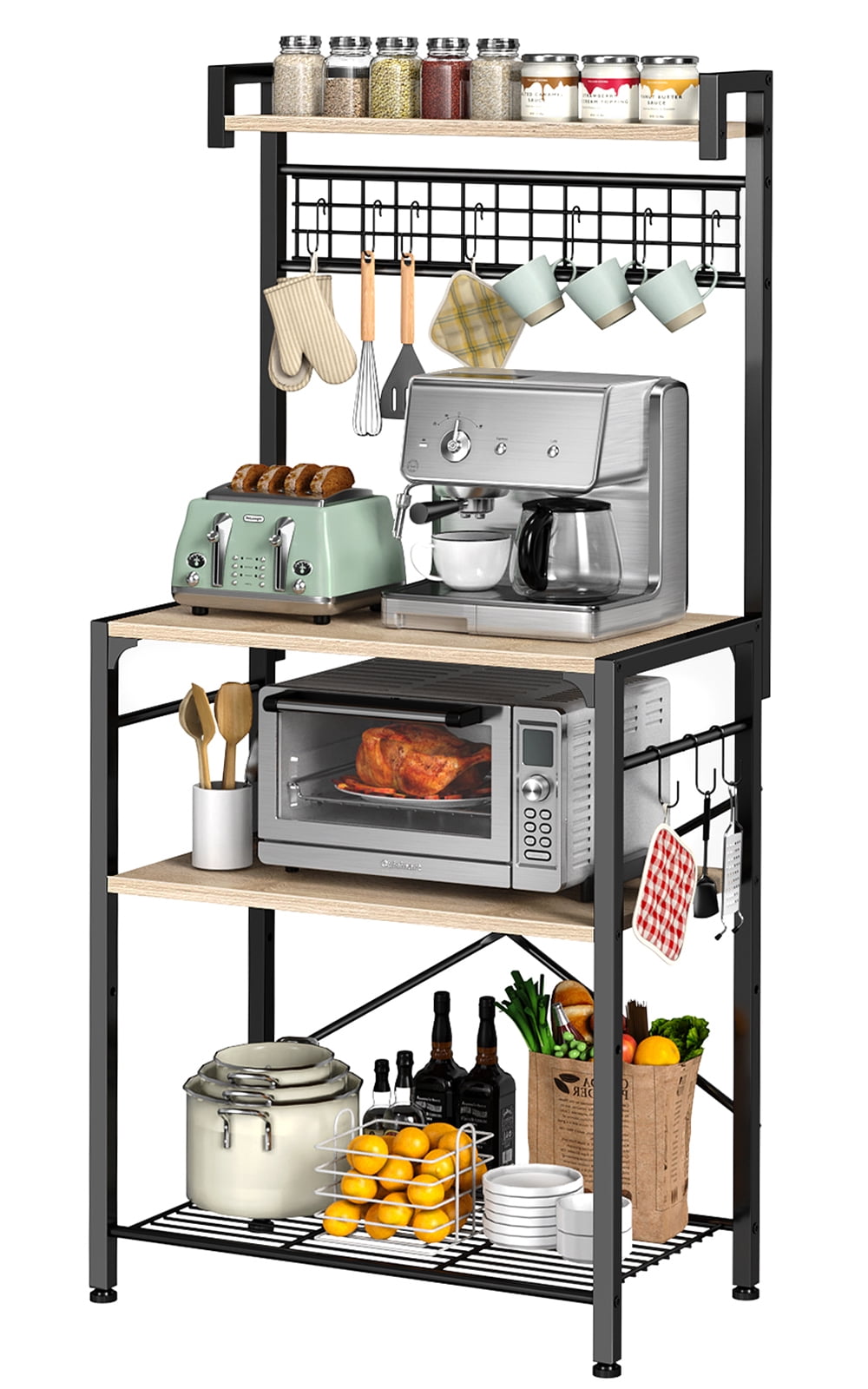 Cafe Rack Design Kitchen Bakers Rack Bestier 4 Tier Kitchen Baker's Rack Storage Shelf ...
