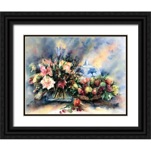 Kalsbeek-Vlasma, Klaske 18x15 Black Ornate Wood Framed with Double Matting Museum Art Print Titled - Impressions by candle light