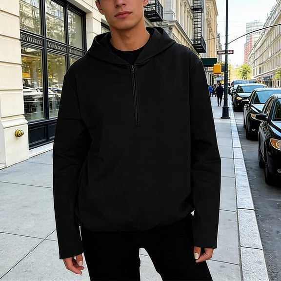 Kaluayu Men's Hoodie Casual Sweatshirt Long Sleeve Fashion Pullovers