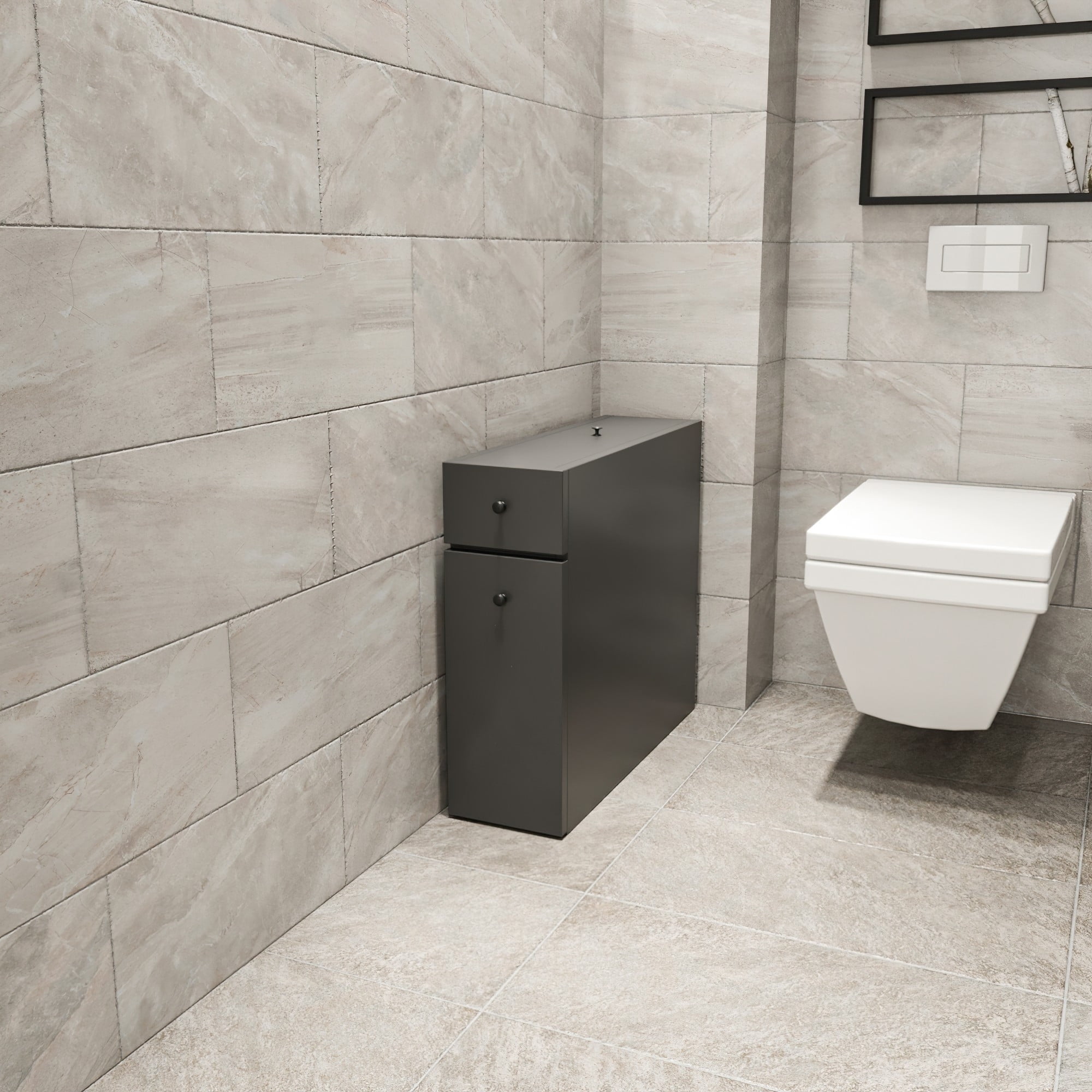 Kalune Design,Anthracite Particle Board,Bathroom
