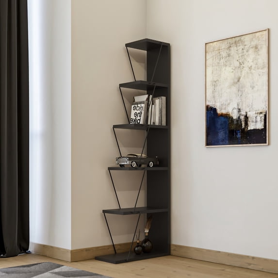 Kalune Design - Tlos - Anthracite,Black Bookshelf