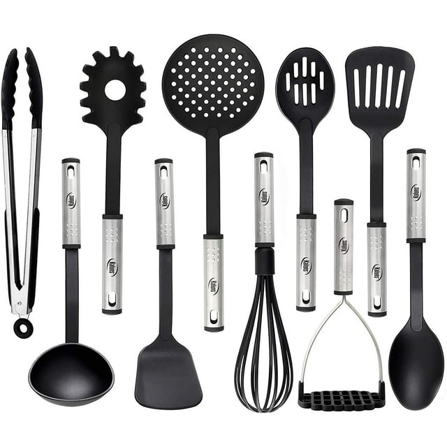 Kaluns 10-Pc Nylon & Stainless Steel Cooking Utensils Kitchen Set Household Essentials