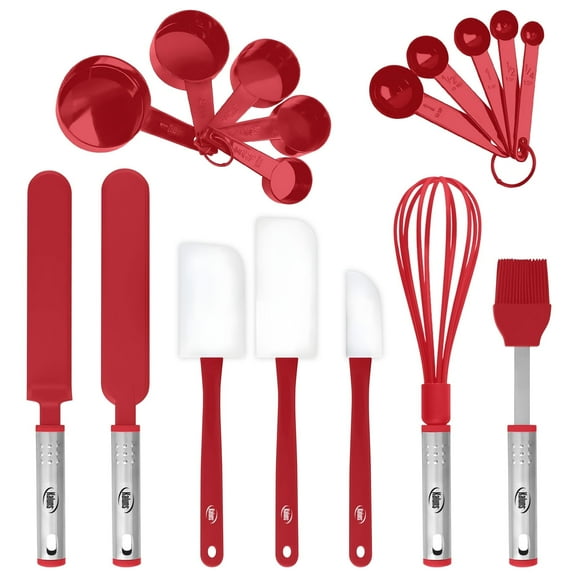 Kaluns 17 Pcs Baking Supplies Set – Non-Stick Baking Utensils – Heat Resistant Baking Sets & Kitchen Essentials with Spatulas and Cooking Utensils