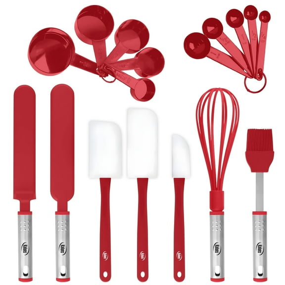 Kaluns 17 Pcs Baking Supplies Set – Non-Stick Baking Utensils – Heat Resistant Baking Sets & Kitchen Essentials with Spatulas and Cooking Utensils
