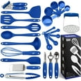 thumbnail image 1 of Kaluns Silicone Cooking Utensils Set 24 Pcs - Premium Heat Resistant Cooking Set & Kitchen Essentials - Non-Stick Kitchenware with Stainless Steel Handles, 1 of 7